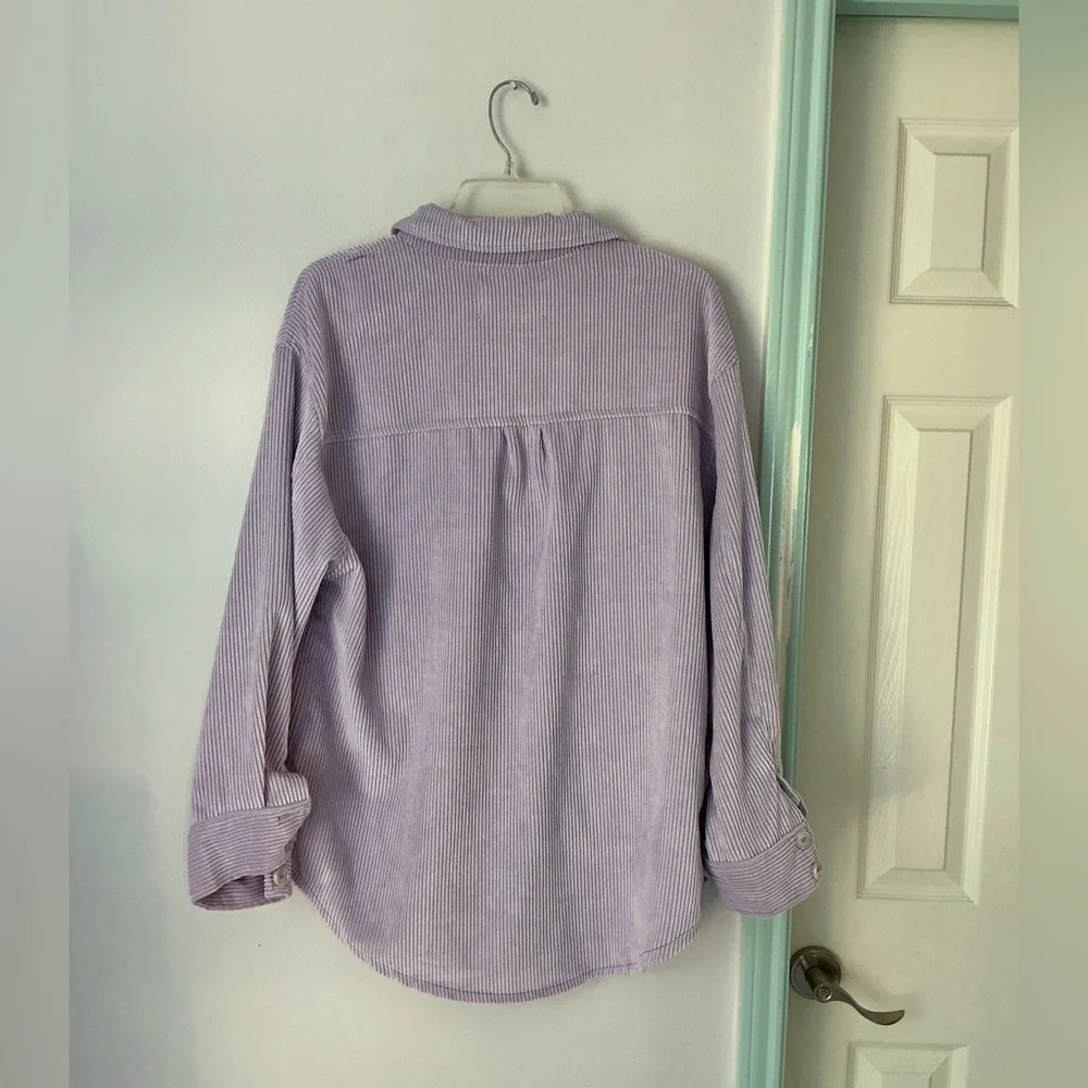 Ashley By 26 International Lavender Striped Utility Jacket